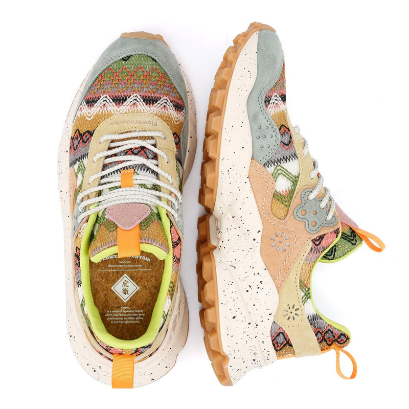 Flower Mountain Kotetsu Knit Women's Green Aztec Sneakers