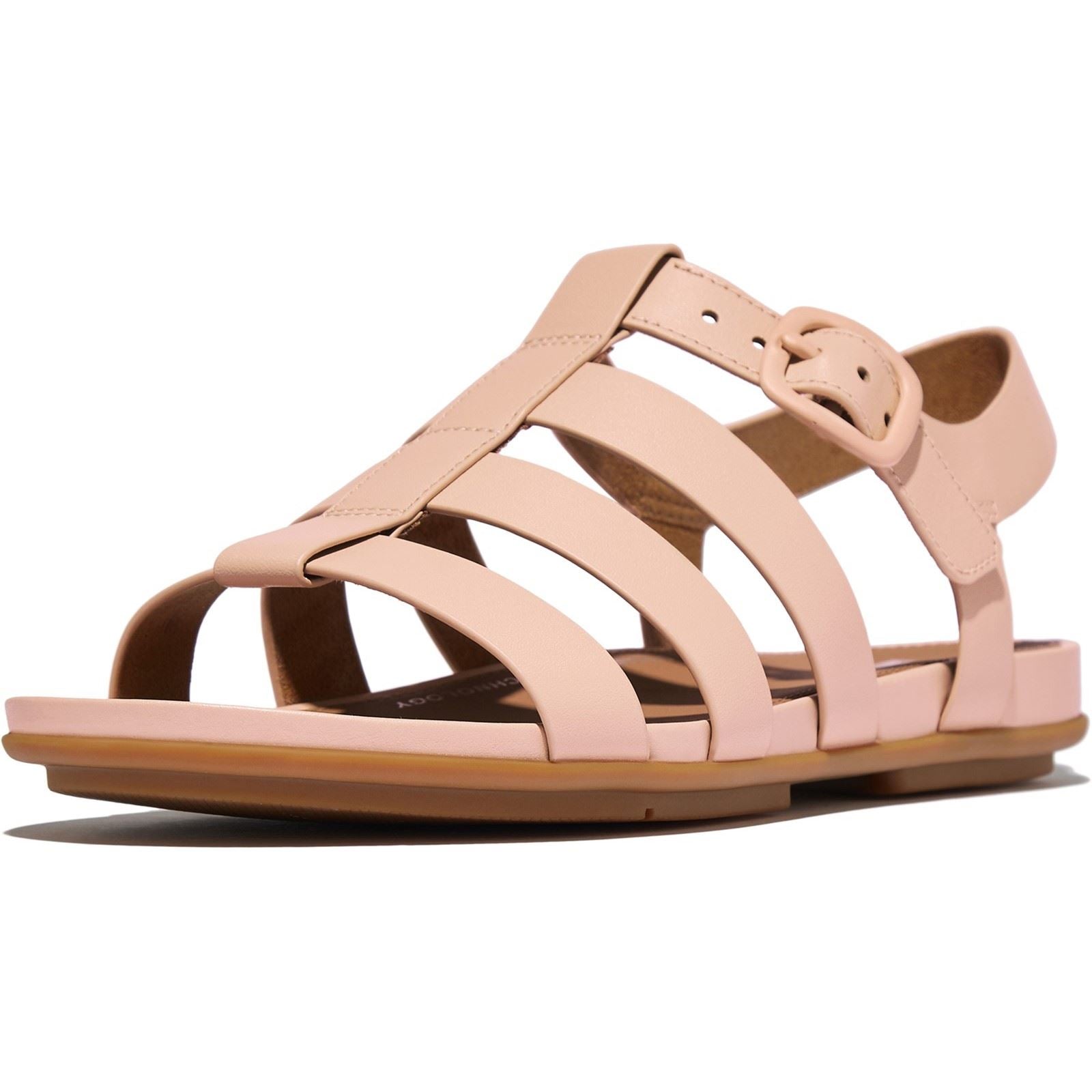Fitflop Gracie Fisherman Leather Women's Sandy Beige Sandals