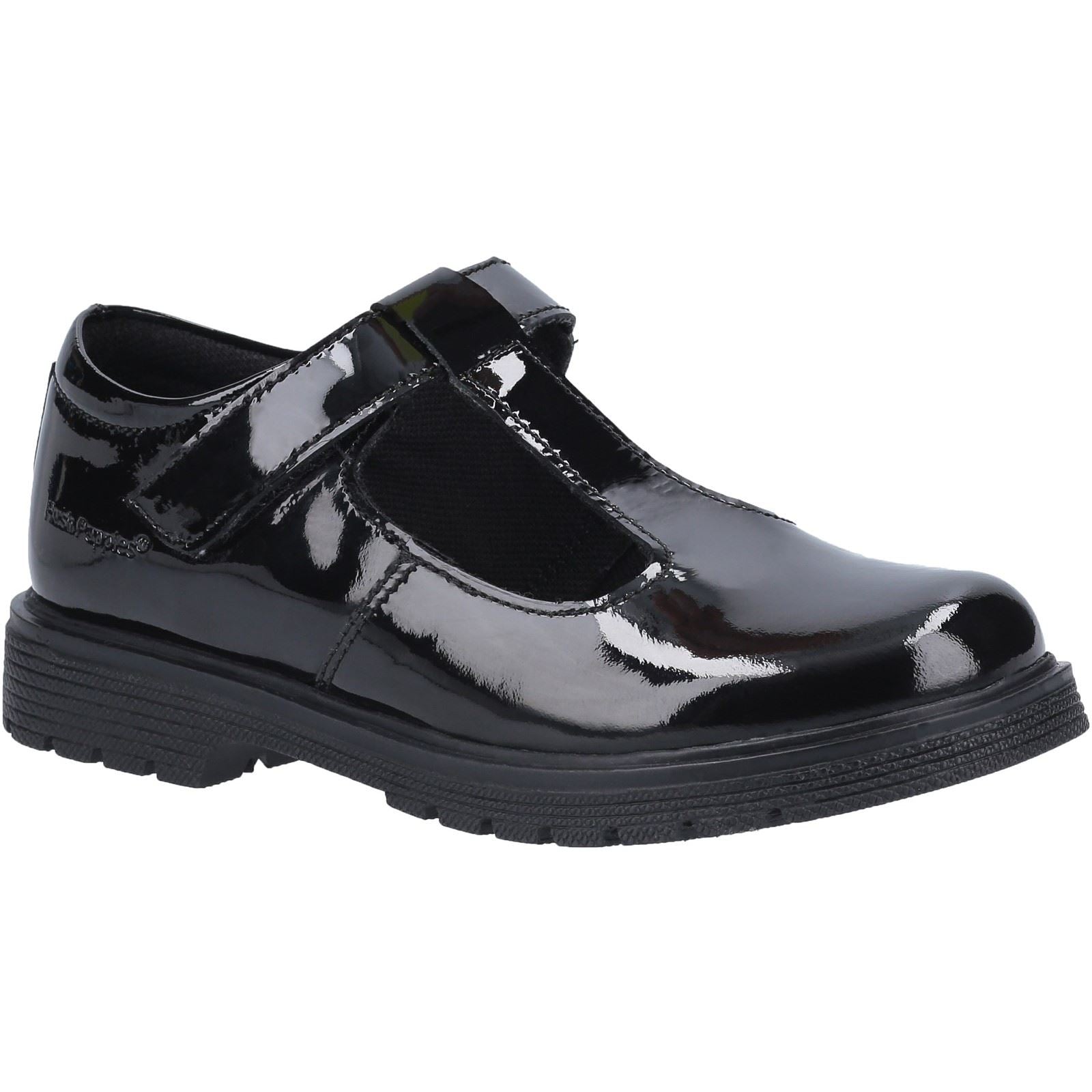 Hush Puppies Gracie Senior Patent Leather Girls's Patent Black Shoes