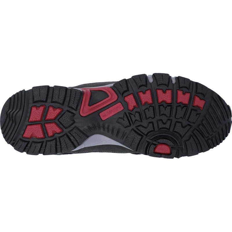 Hi-Tec Auckland Lite Leather Men's Graphite Grey/Dark Red Hiking Boots