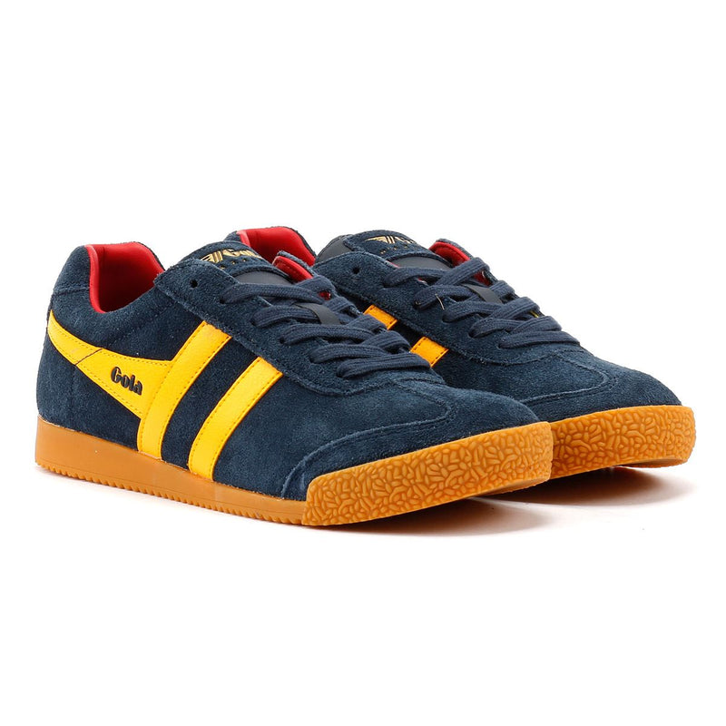 Gola Harrier Suede Women's Navy/Sun Sneakers