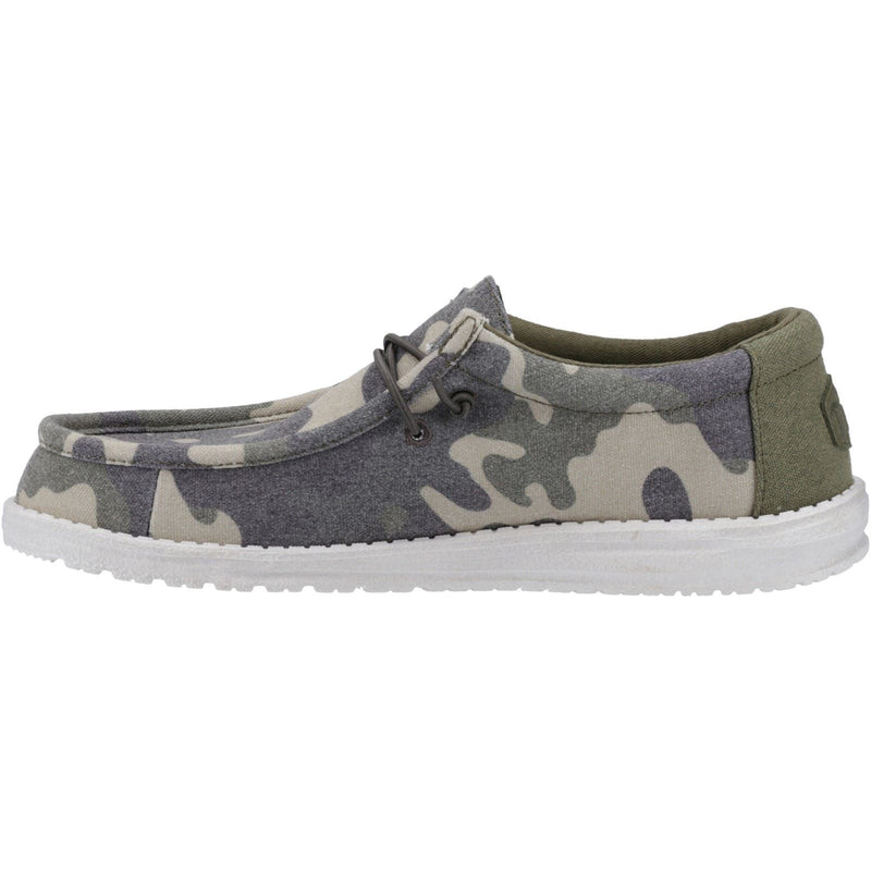 HEYDUDE Wally Washed Camo Synthetic Men's Camo Boat Shoes