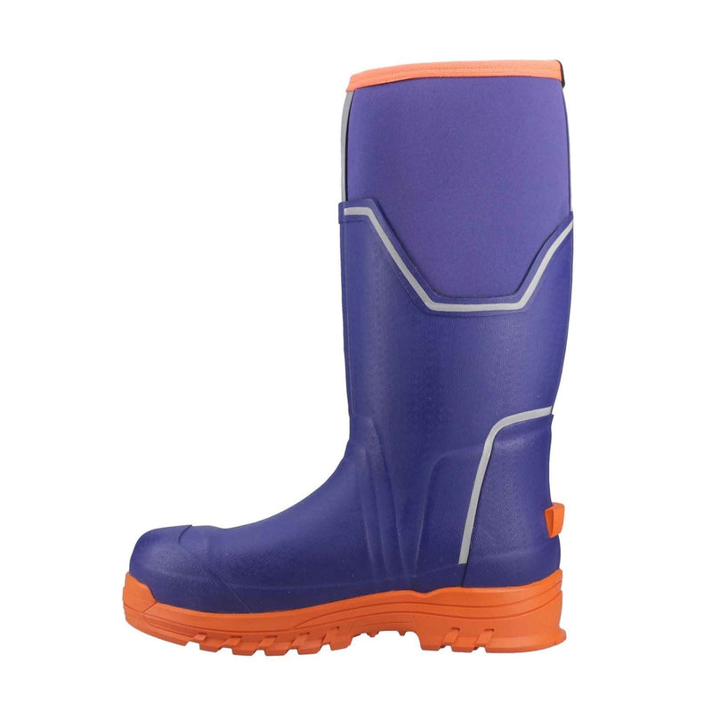 Muck Boots Grit S5 Rubber Men's Blue/Orange Wellington Boots