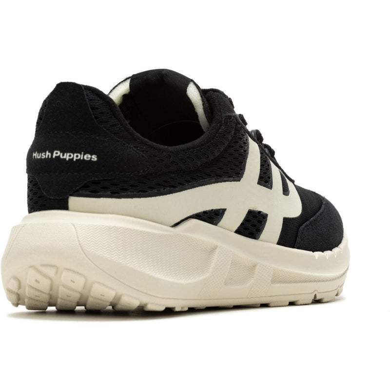 Hush Puppies Seventy8 Retro Runner Suede Women's Black Sneakers