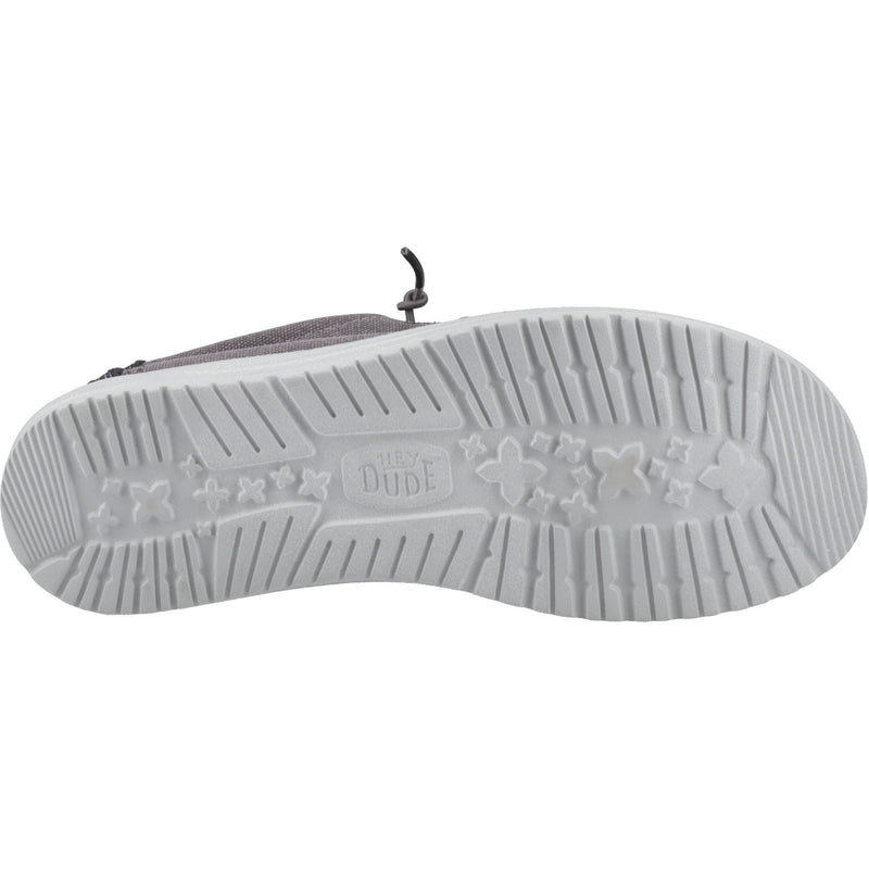 HEYDUDE Wally Workwear Synthetic Blend Men's Granite Grey/Black Moccasins Shoes
