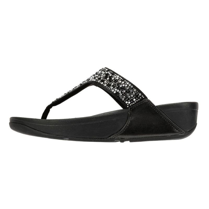 FitFlop Lulu Crystal Mix Women's Black Sandals