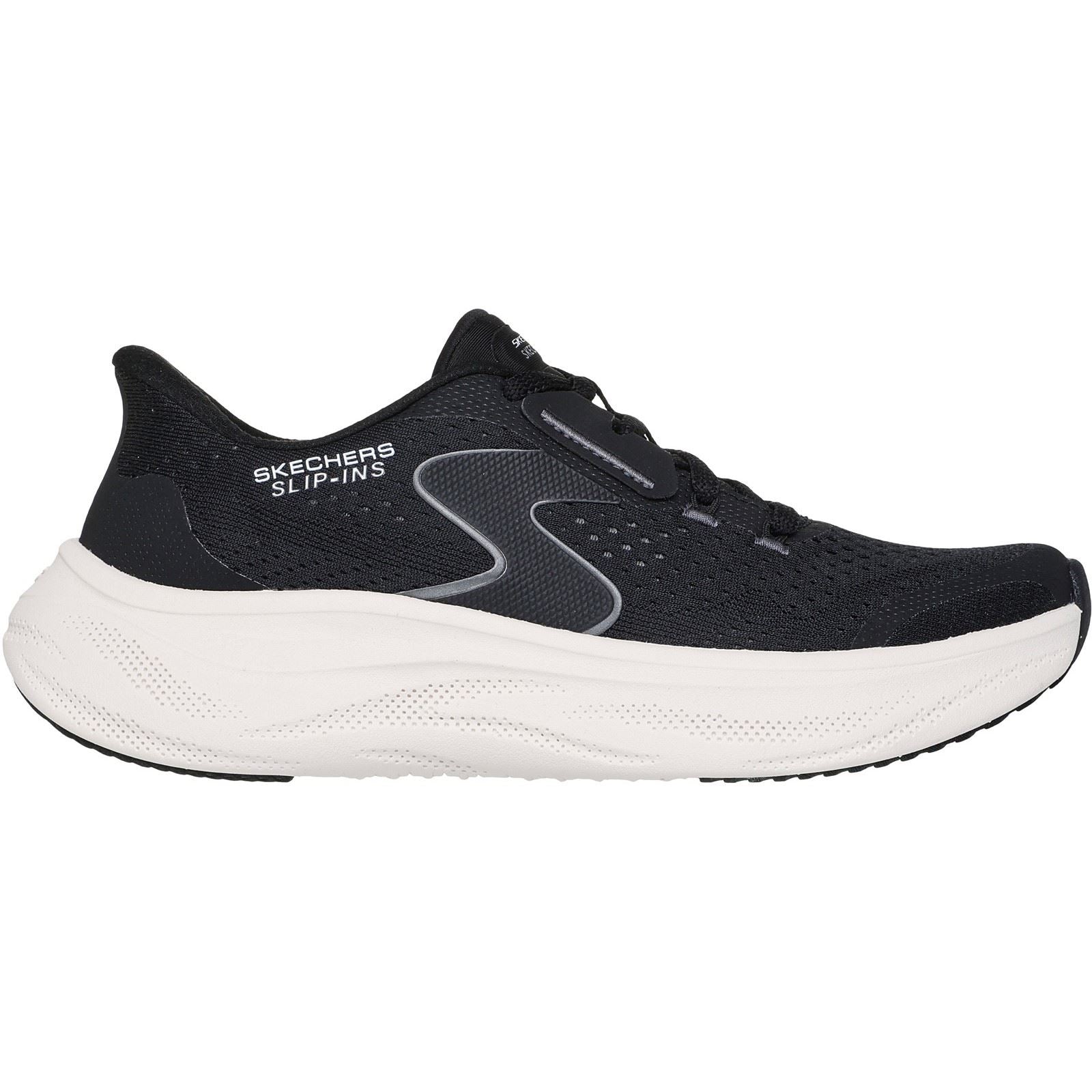 Skechers Skech Cloud Plush Horizon Synthetic Women's Black/White Sneakers