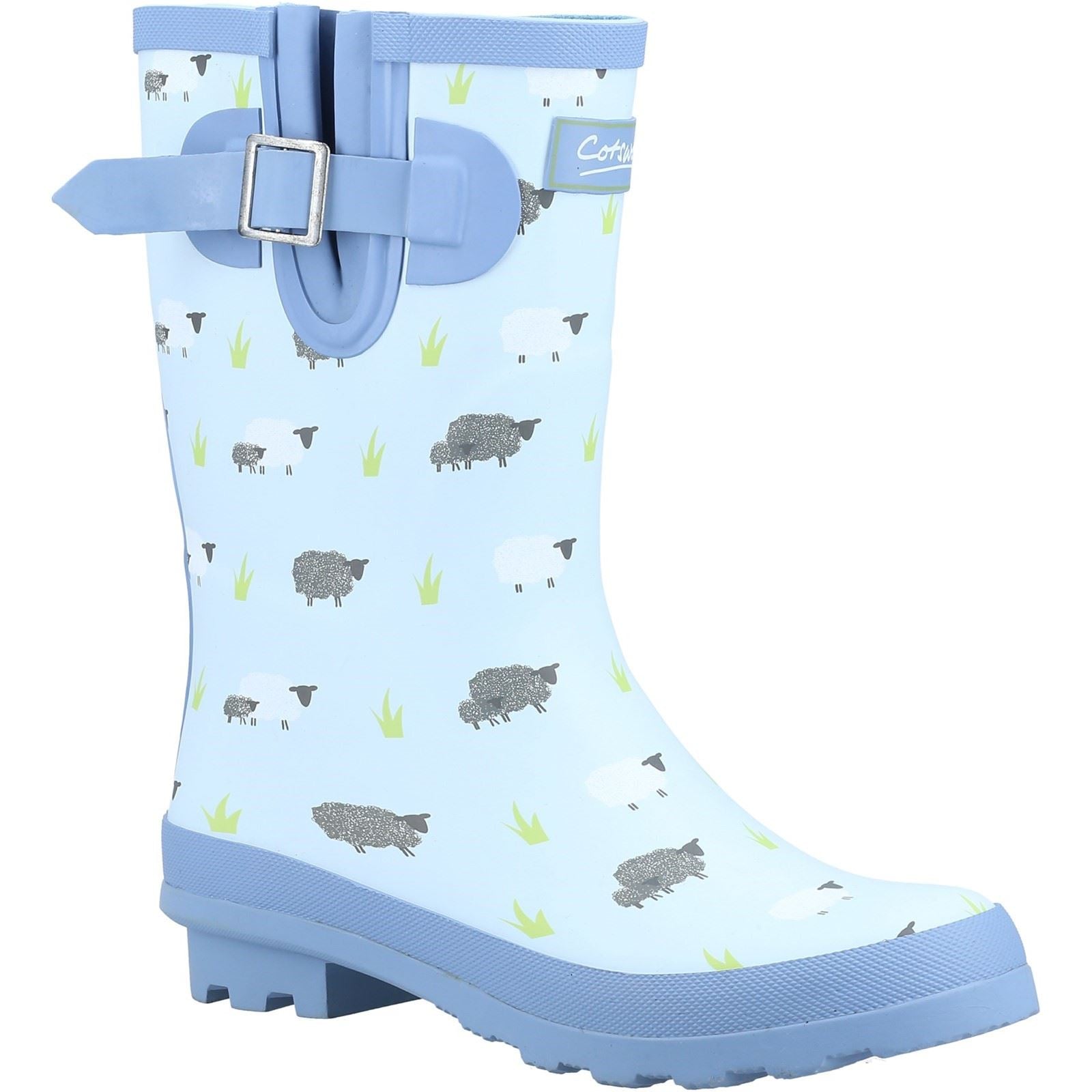 Cotswold Farmyard Mid Rubber Women's Sheep Wellington Boots