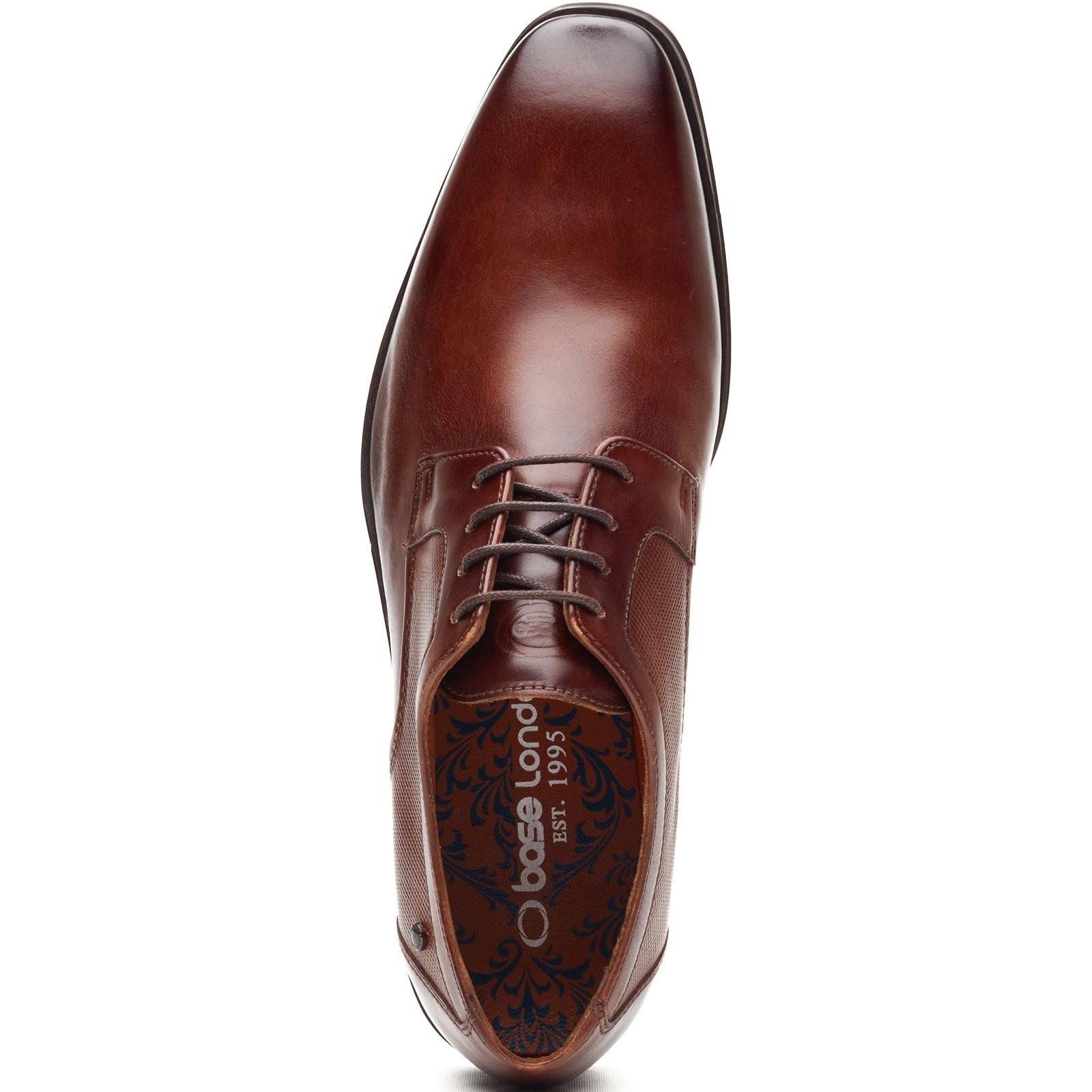 Base London Dome Lace Up Leather Men's Burnt Tan Lace-Up Shoes