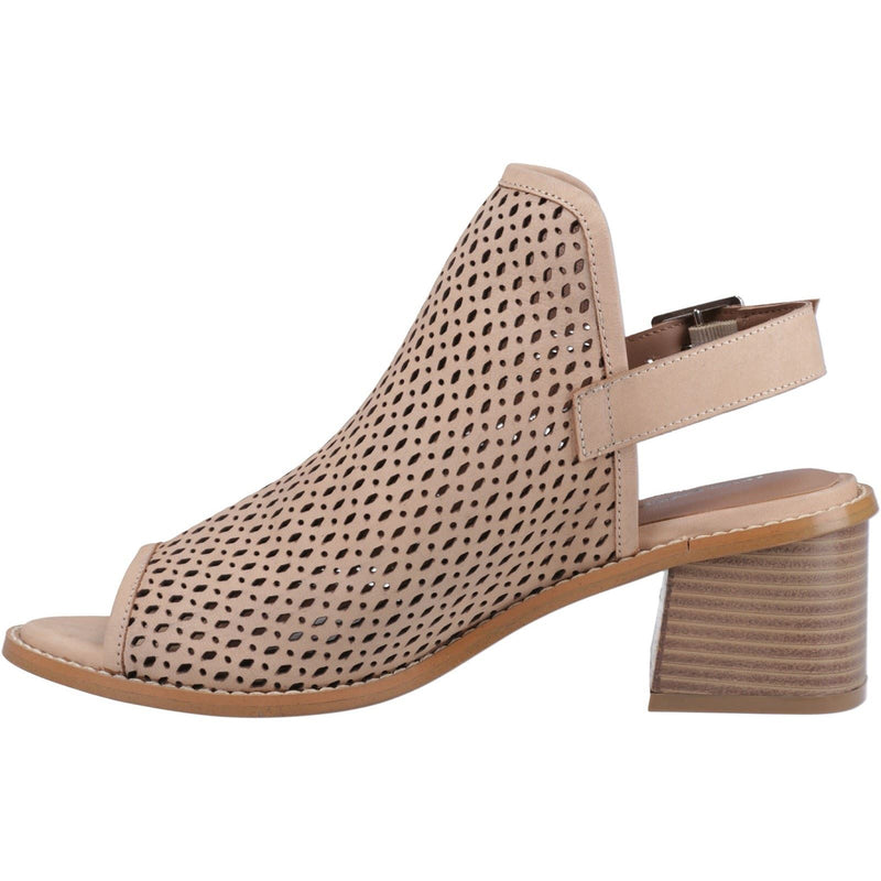 Hush Puppies Louise Heeled Leather Women's Taupe Sandals