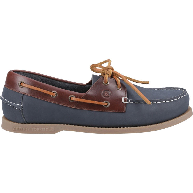 Sperry Tacoma Leather Men's Navy/Brown Boat Shoes