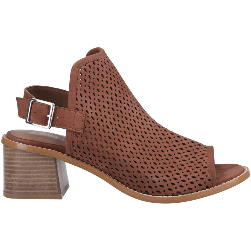 Hush Puppies Louise Heeled Leather Women's Brown Sandals