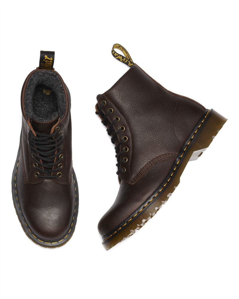 Dr. Martens 1460 Pascal Warm Lined 8 Eye Leather Dark Brown Boots