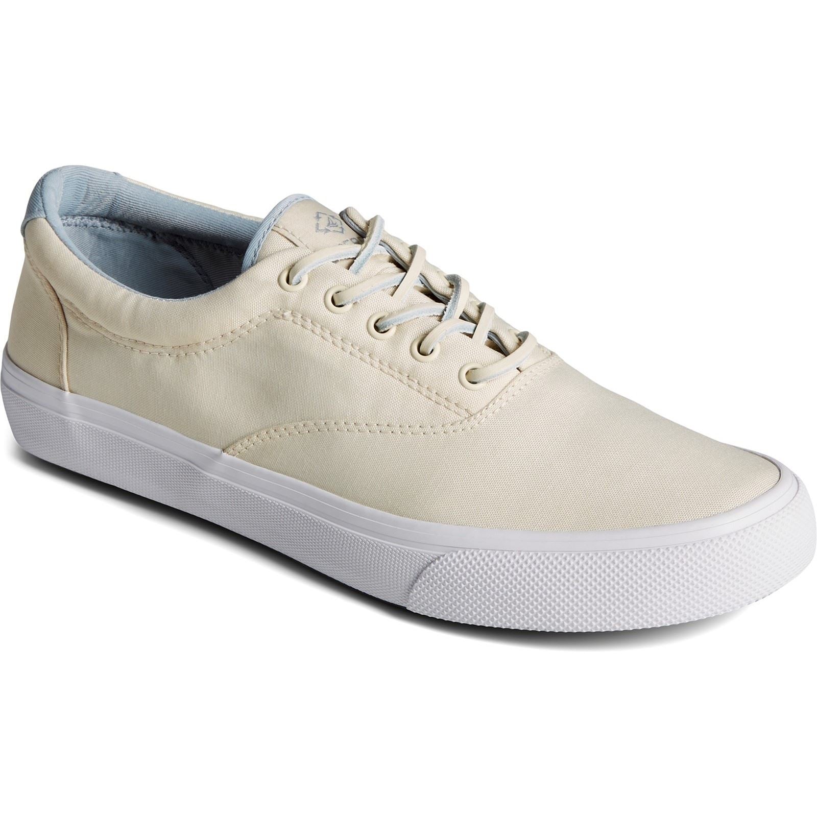 Sperry Striper II CVO SeaCycled Salt-Washed Twill Uppers Men's Ivory Sneakers