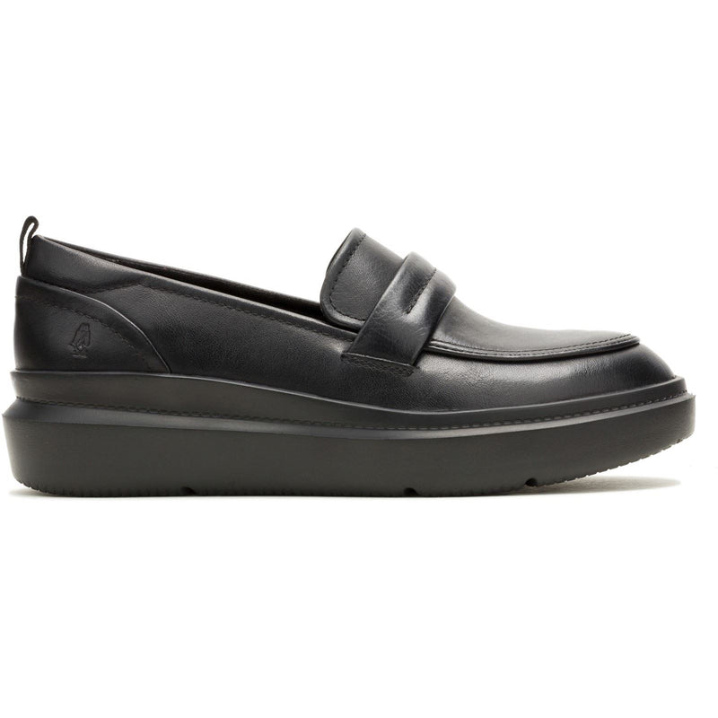 Hush Puppies Joy Penny Leather Women's Black/Black Loafers