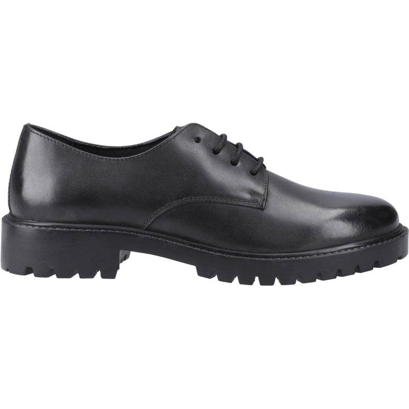 Hush Puppies Aubrey Lace Up Snr Leather Girls's Black Derby Shoes