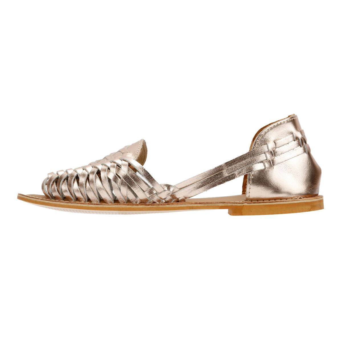 Tower London Hurache Leather Women's Gold Metallic Sandals