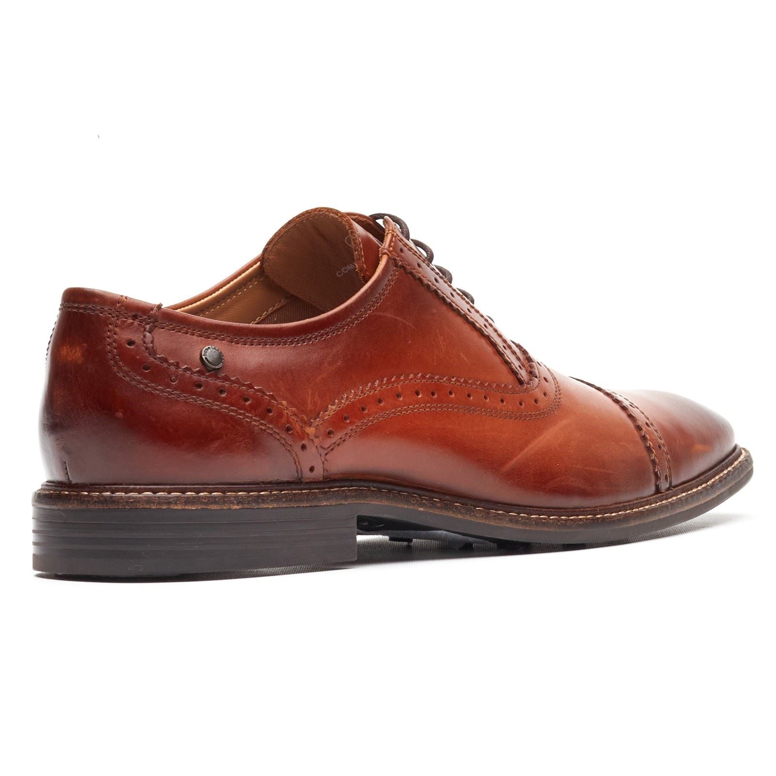 Base London Ascot Oxford Leather Men's Burnt Tan Oxford Shoes