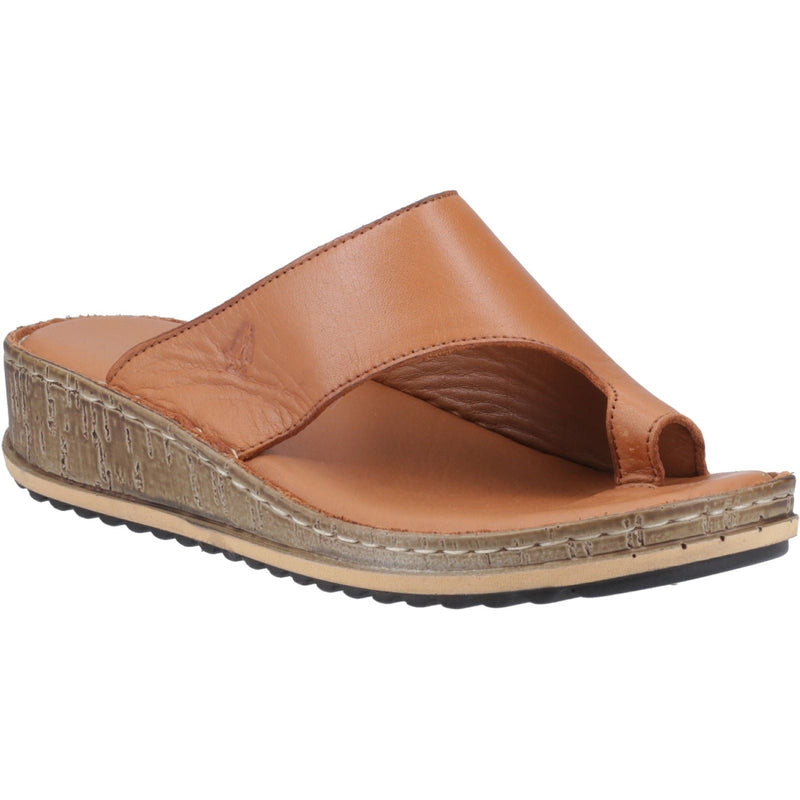 Hush Puppies Elissa Toepost Suede Women's Tan Sandals