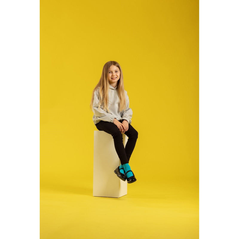 Hush Puppies Betty Patent Junior Leather Girls's Black Shoes