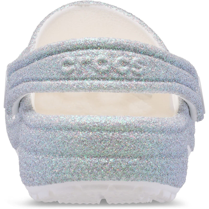 Crocs Classic Glitter Clog Synthetic White Loafers