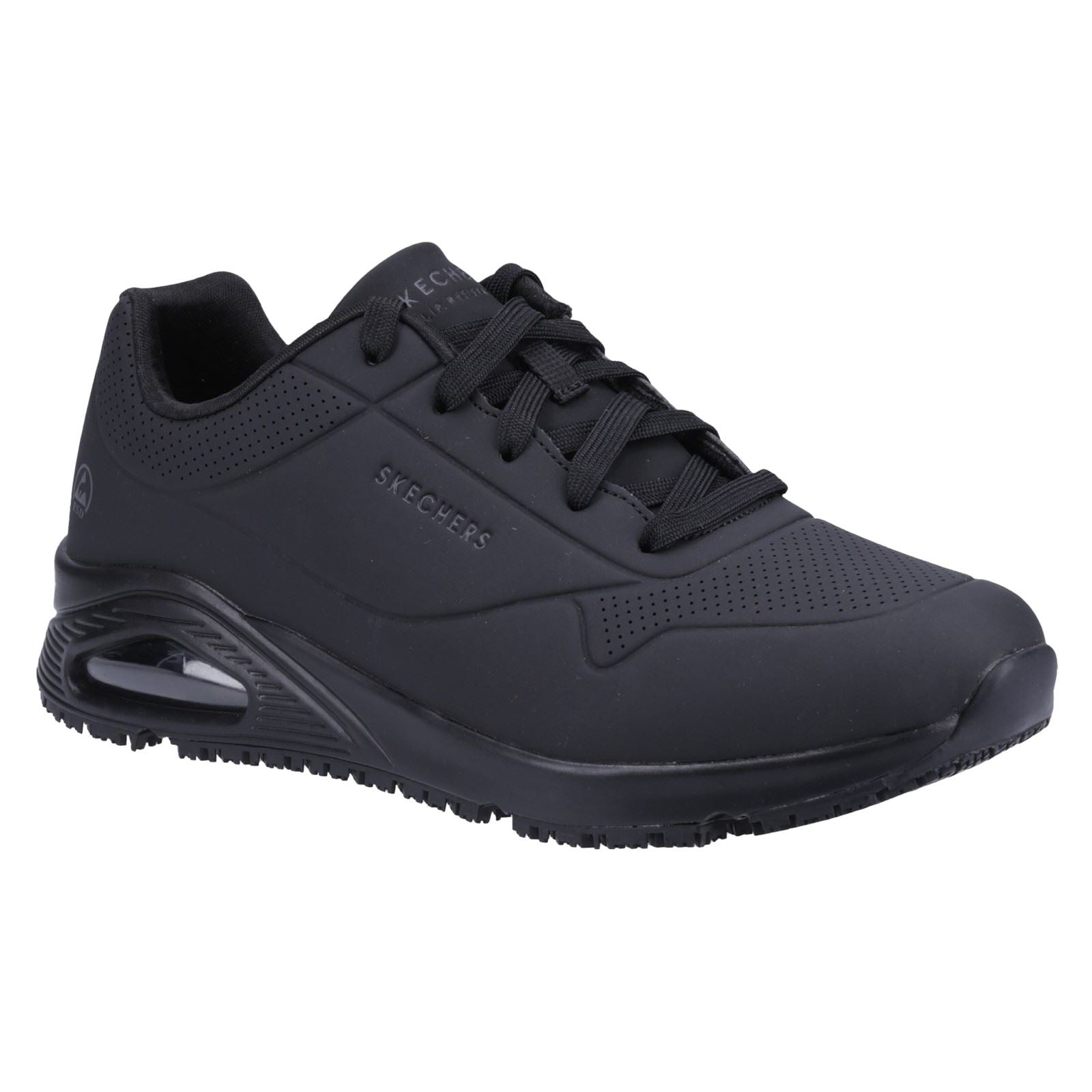 Skechers Workwear Work Relaxed Fit: Uno SR Women's Black Safety Sneakers