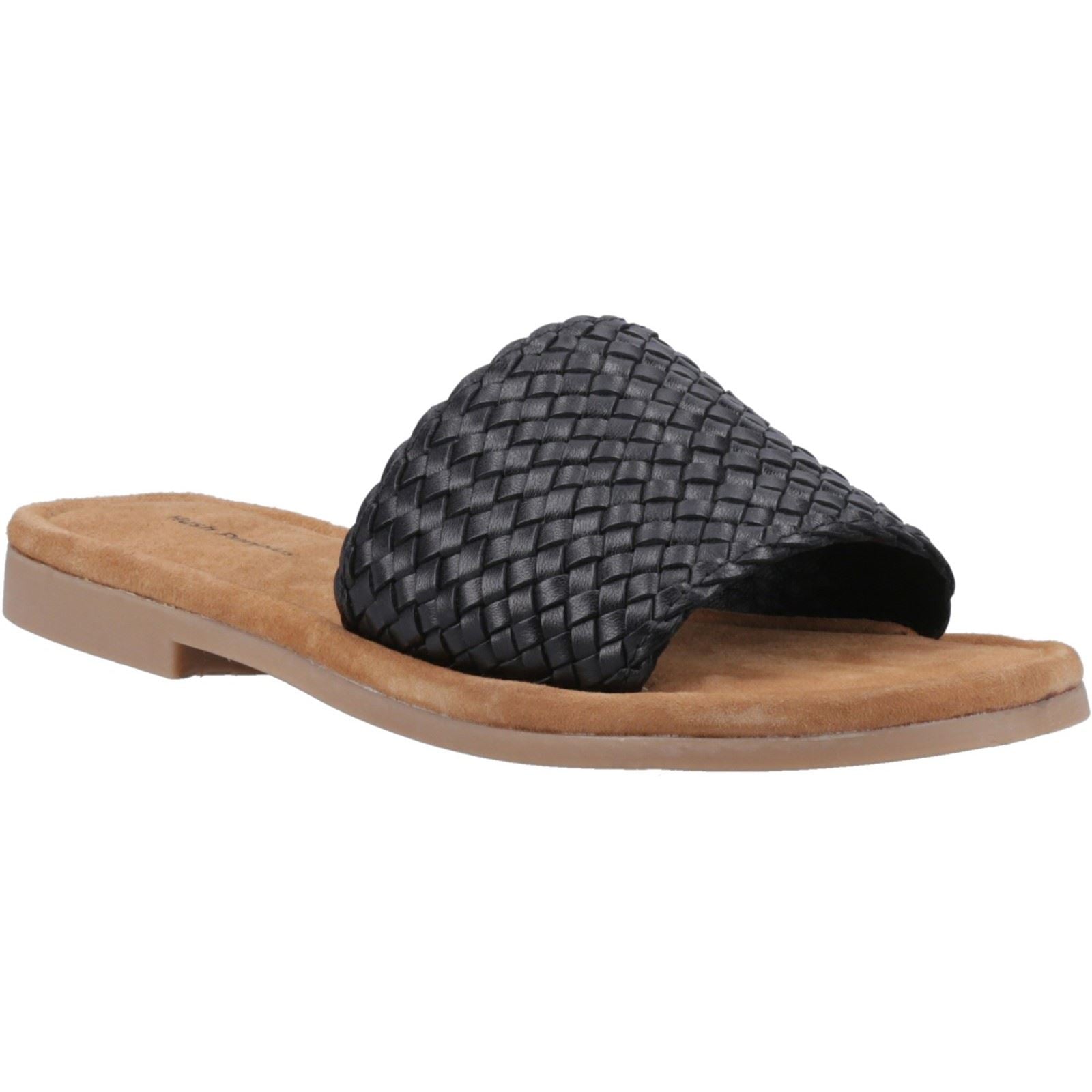 Hush Puppies Hetty Slide Leather Women's Black Sandals