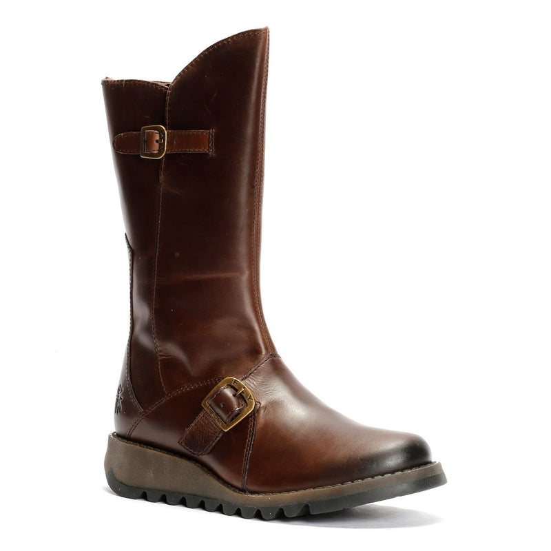Fly London MES 2 Rug Leather Women's Dark Brown Boots
