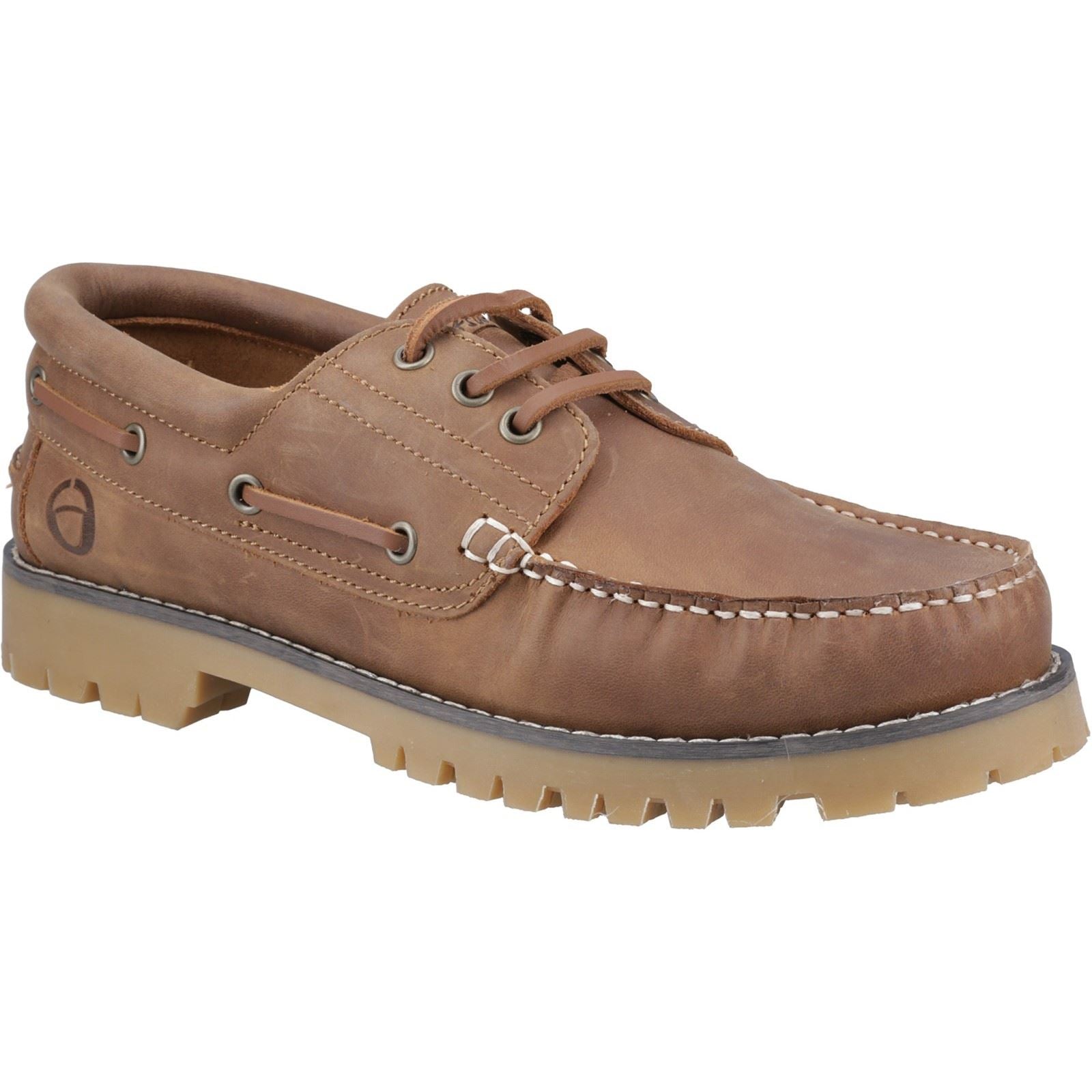 Cotswold Inglecote Leather Men's Camel Boat Shoes