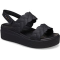 Crocs Brooklyn Woven Synthetic Women's Black/Black Sandals