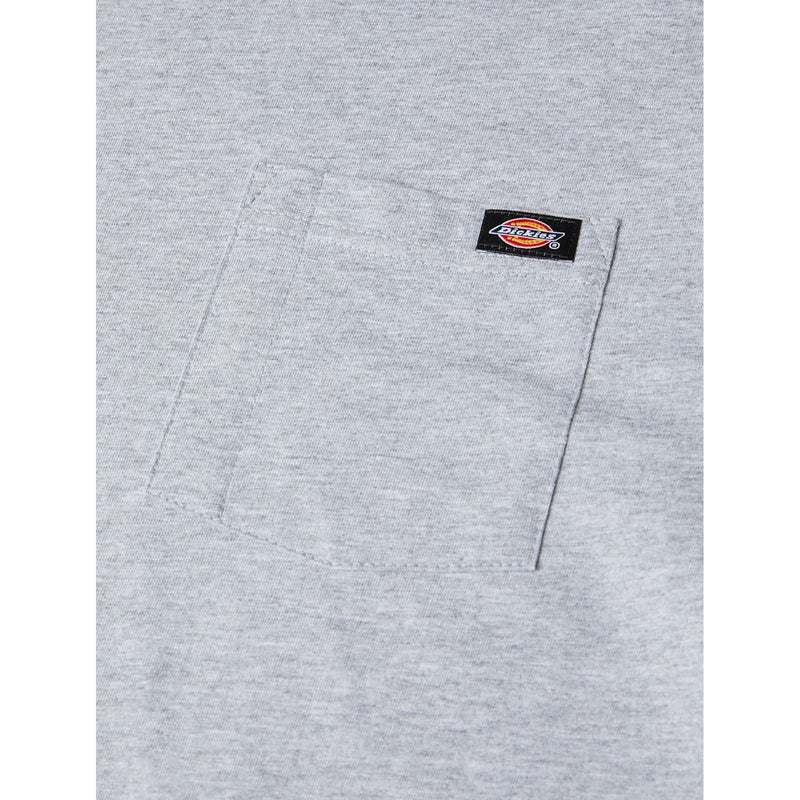 Dickies Pocket Long Sleeve Cotton Men's Grey T-Shirt