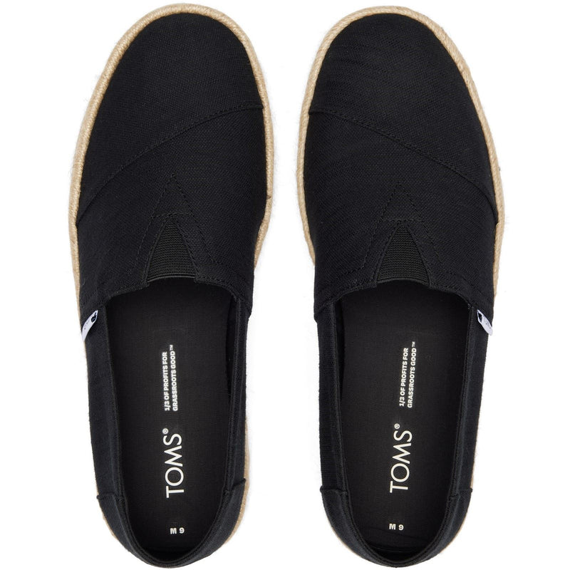 TOMS Alpargata Rope 2.0 100% Cotton Men's Black Espadrilles