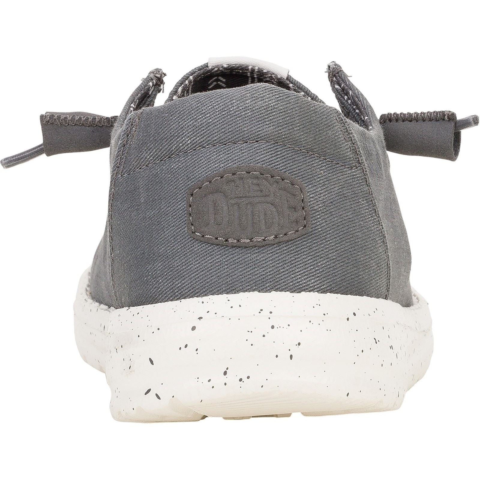 HEYDUDE Wendy Canvas 100% Cotton Women's Dark Grey Shoes