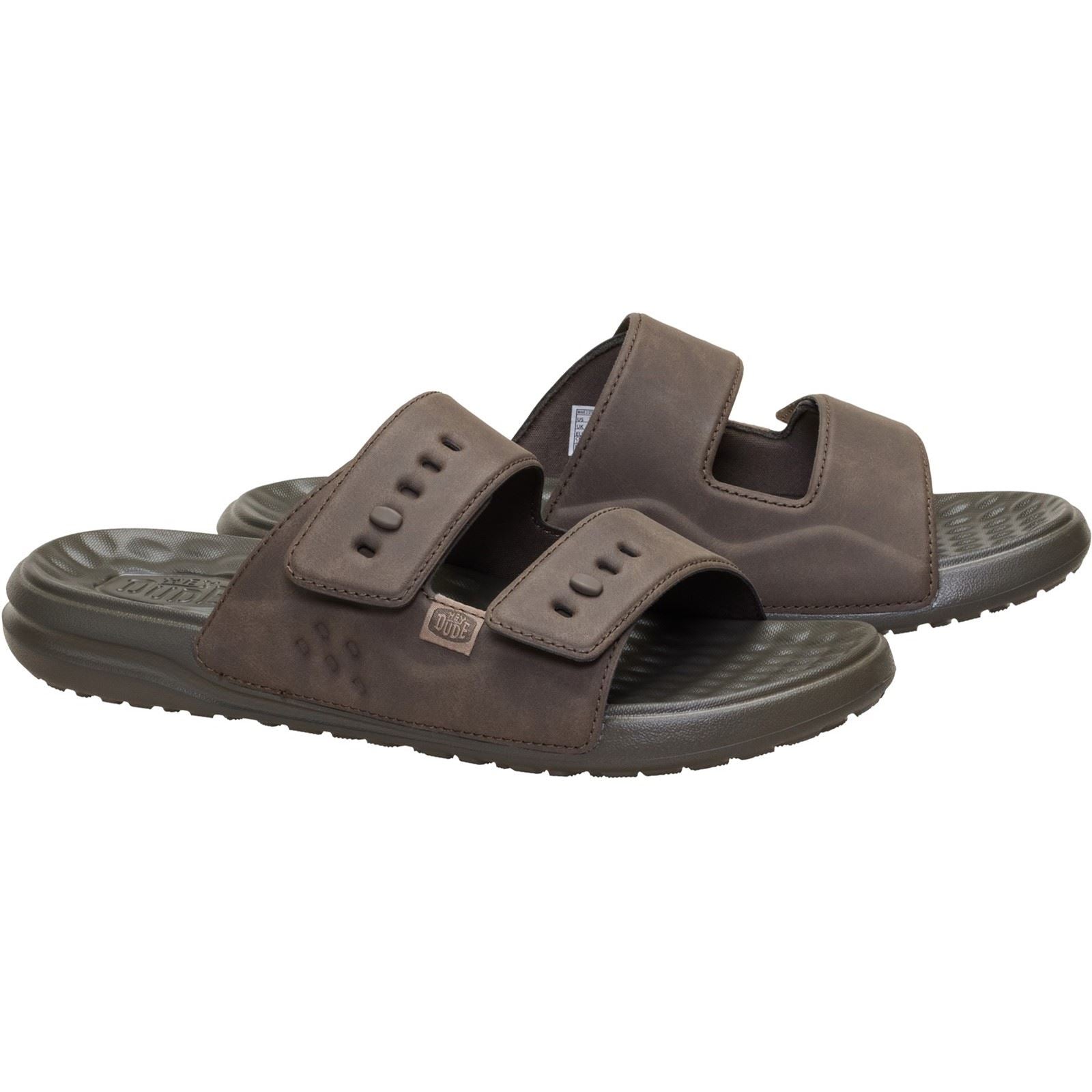 HEYDUDE Wave 2 Strap Polyurethane Men's Major Brown Sandals