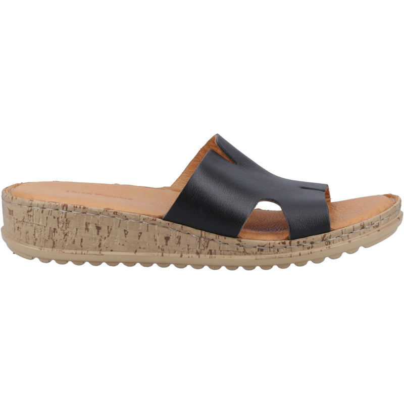 Hush Puppies Eloise Leather Women's Black Sandals