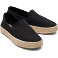 TOMS Carolina 100% Cotton Women's Black Espadrilles