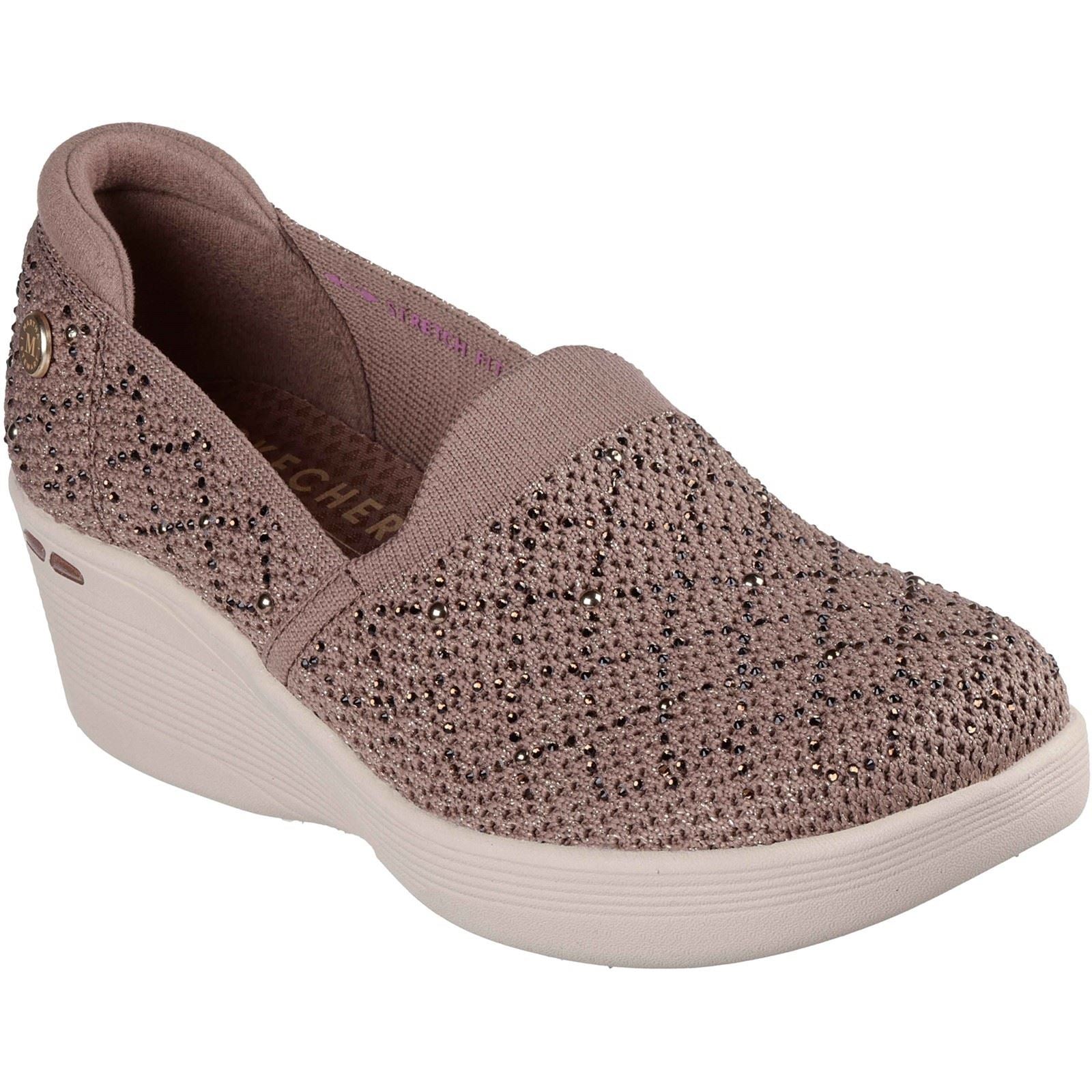 Skechers Pier-Lite My Reflection Polyester Women's Mocha Sneakers