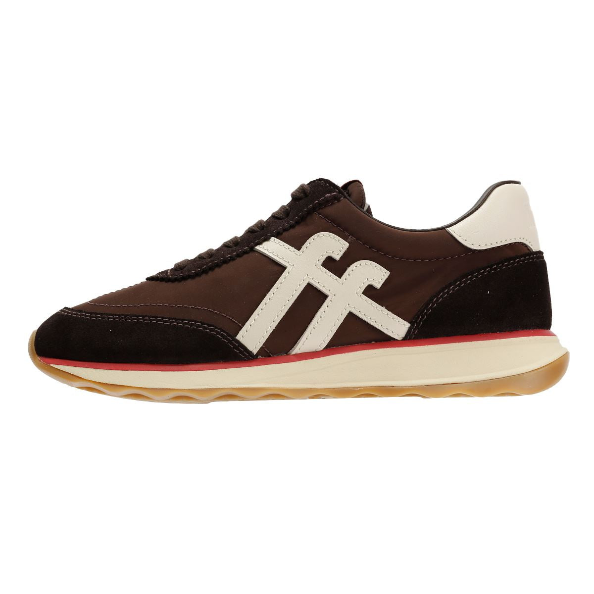FitFlop Retro-Q FF Nylon Women's Chocolate Brown/Paris Beige Sneakers