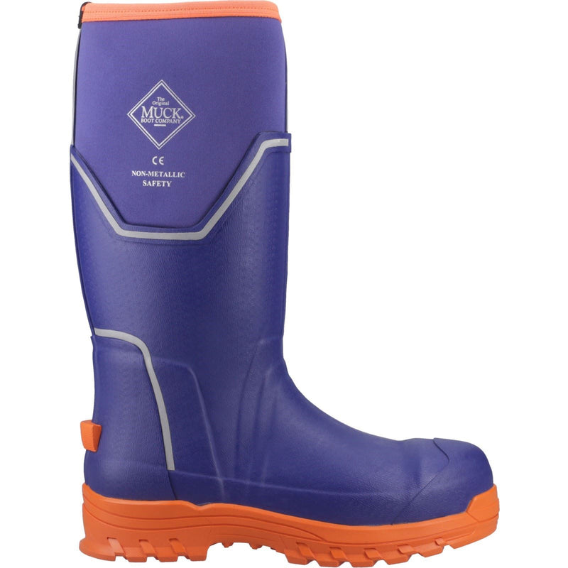 Muck Boots Grit S5 Rubber Men's Blue/Orange Wellington Boots