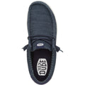 HEYDUDE Wally Stretch Mesh Synthetic Men's Navy Boat Shoes