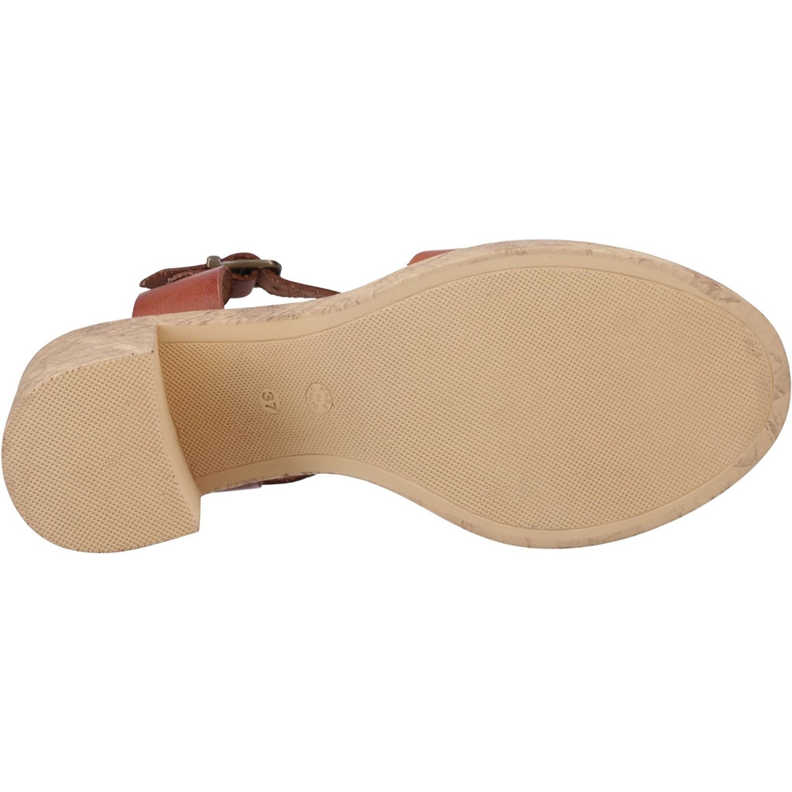 Hush Puppies Georgia Cork Leather Women's Tan Heels
