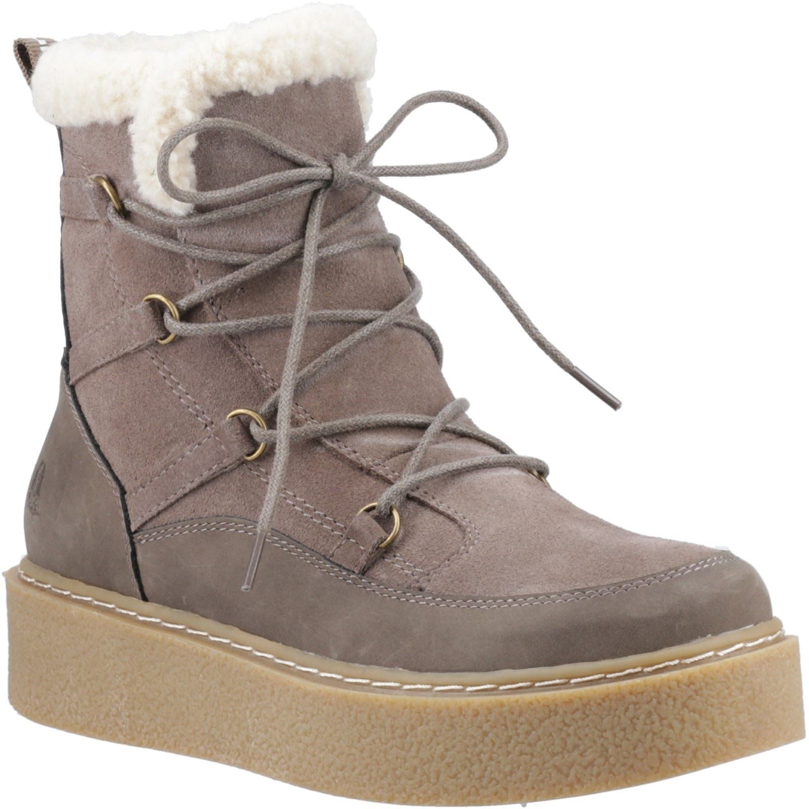 Hush Puppies Bronte Suede Women's Taupe Winter Mid Calf Boots