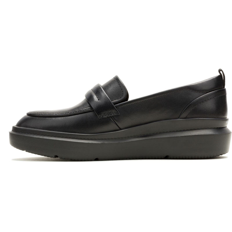 Hush Puppies Joy Penny Leather Women's Black/Black Loafers