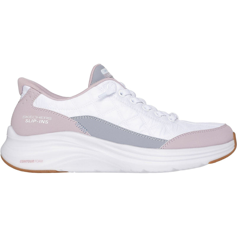 Skechers Contour Foam Cozy Fit Textile Women's White/Lavender Sneakers