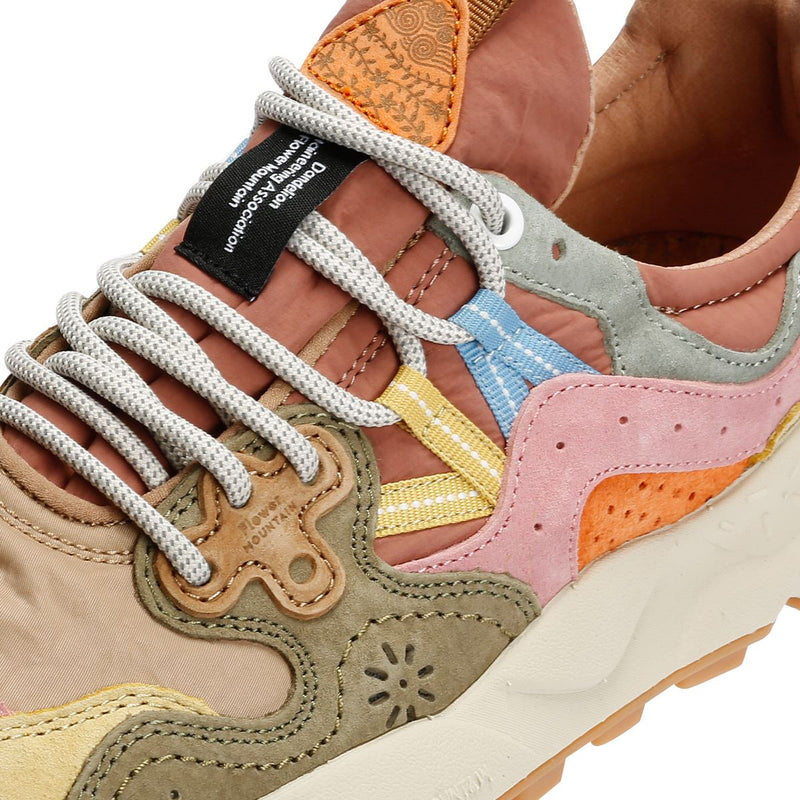 Flower Mountain Yamano 3 Women's Yellow/Pink/Olive Sneakers