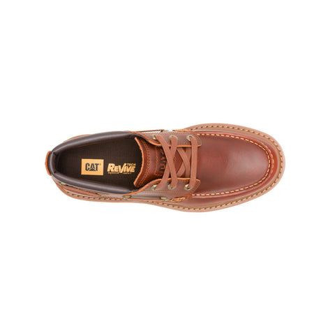 Caterpillar Colorado Boat Lo Leather Men's Dark Russet Lace-Up Shoes
