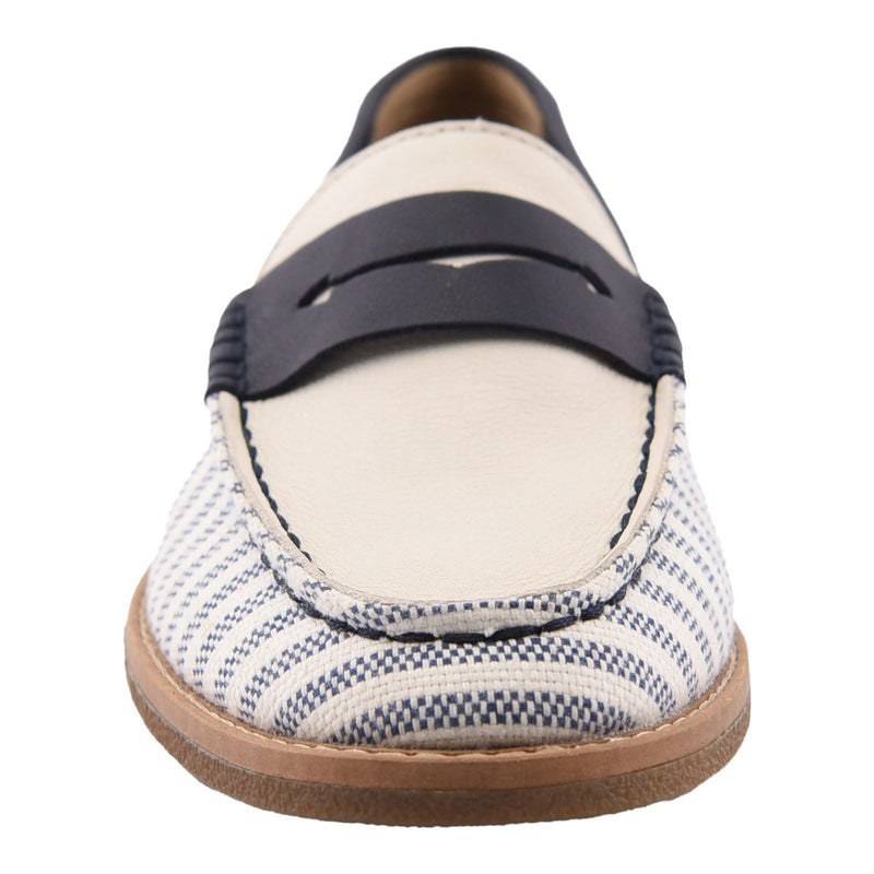 Sperry Port Driving Textile Women's White/Navy Standard Loafers