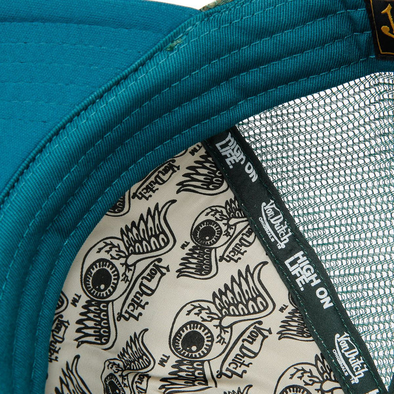 Von Dutch Trucker Tamper Cotton White/Green Caps