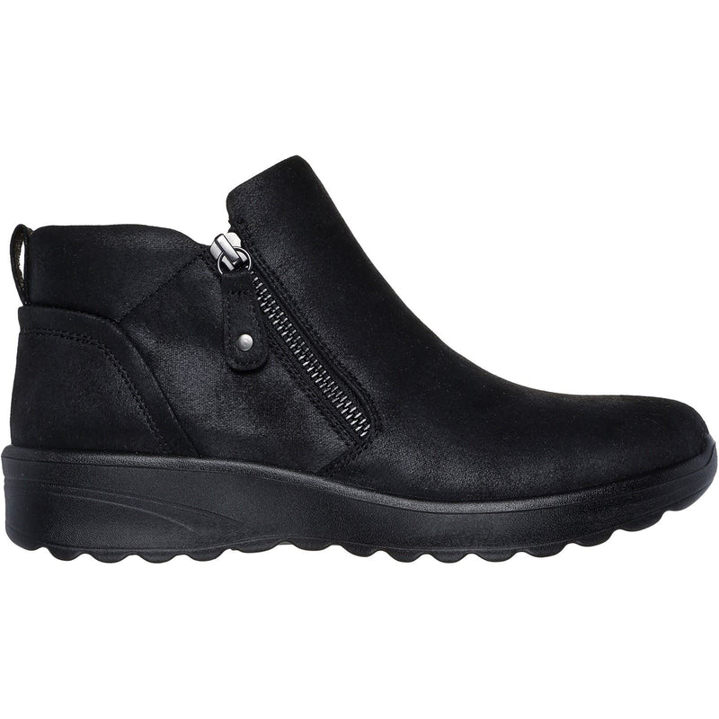 Skechers Lovely Vibe Fall In Bloom Textile Women's Black Winter Ankle Boots