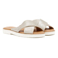 TOMS Mae Crossover Suede Women's Metallic Champagne Sandals